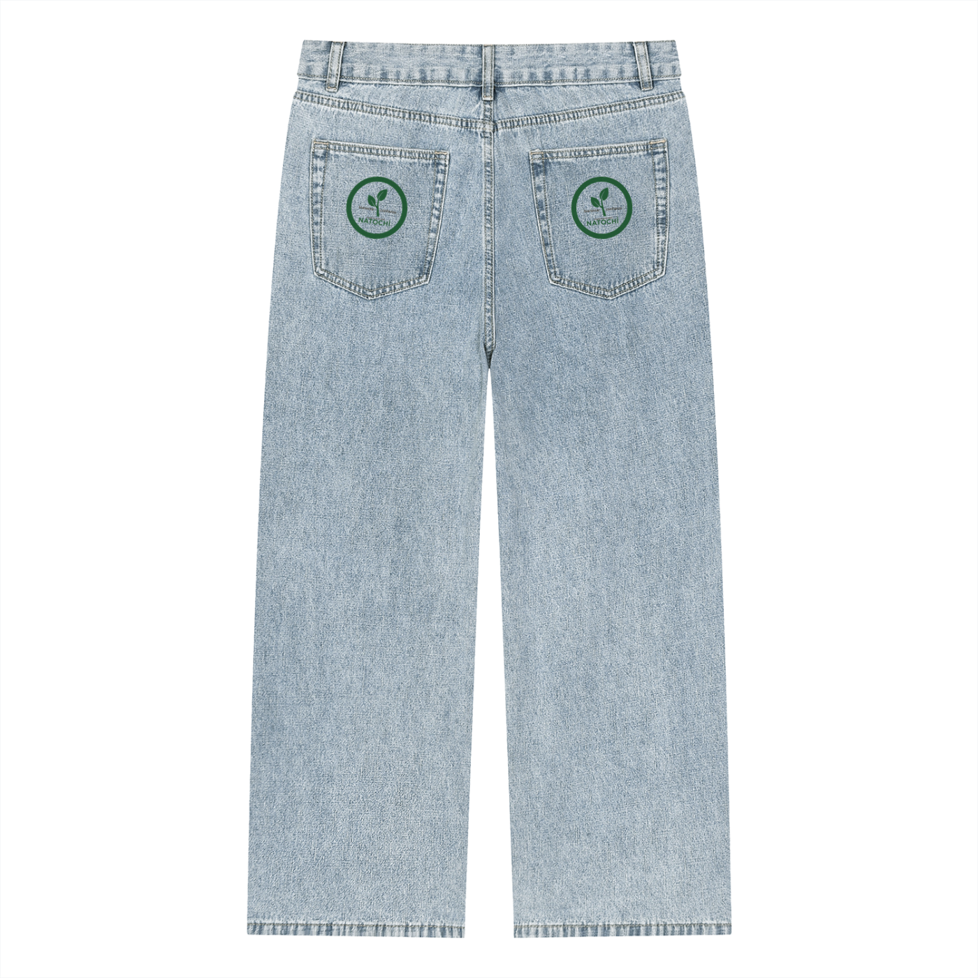 Unisex Vintage Wash Straight Leg Jeans