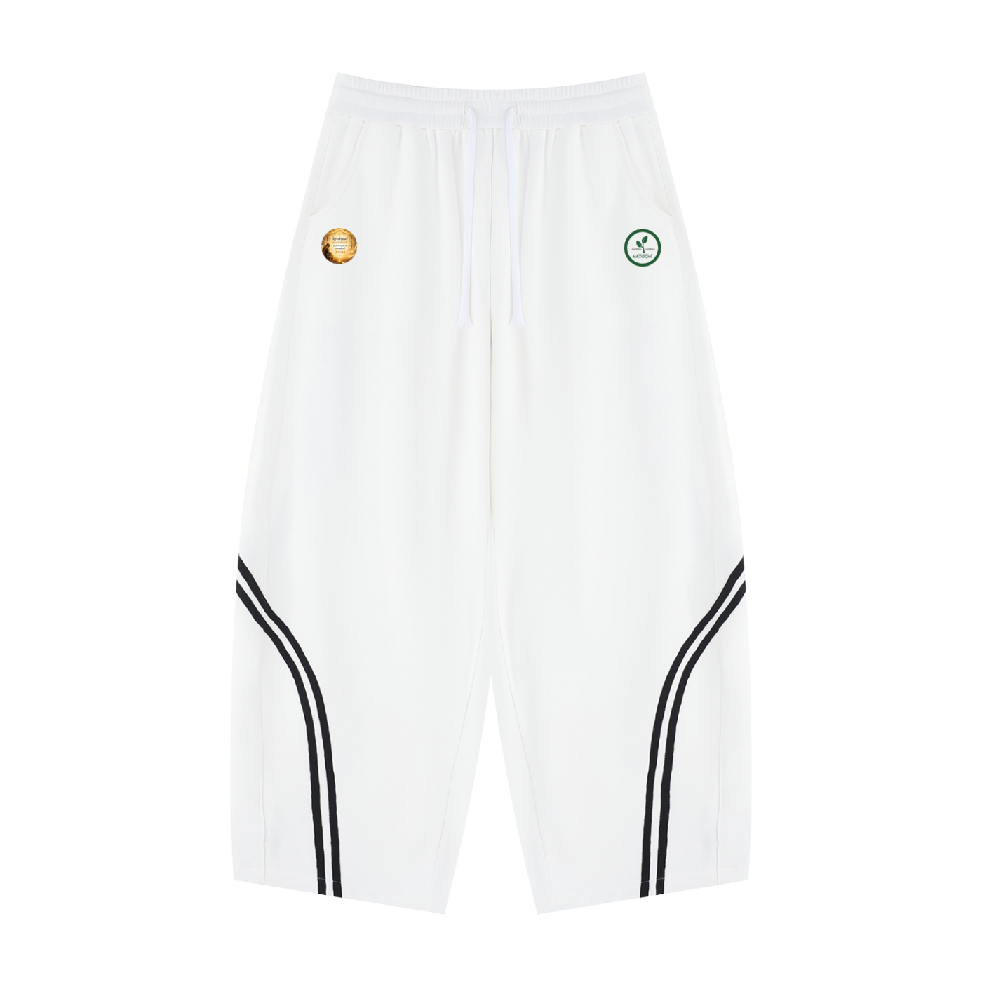 Unisex Wide Leg Piping Sweatpants