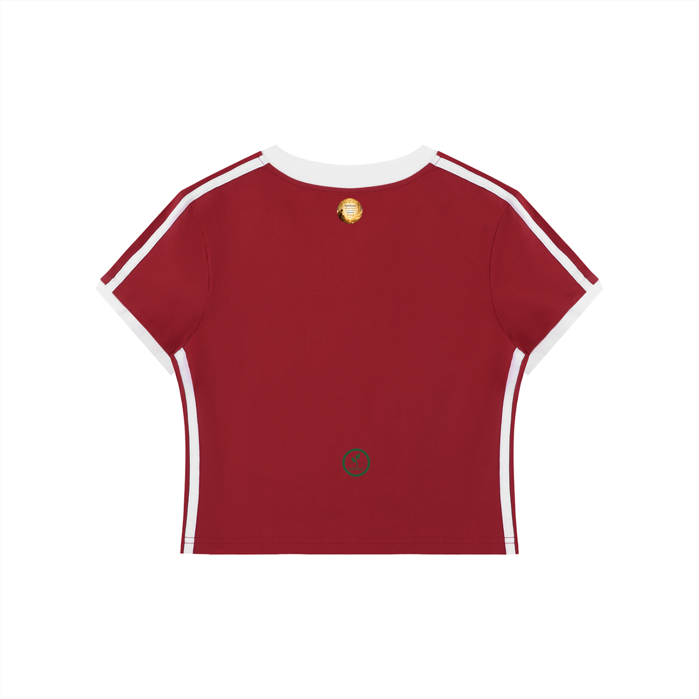 Women's Retro Binding V-Neck Crop T-Shirt
