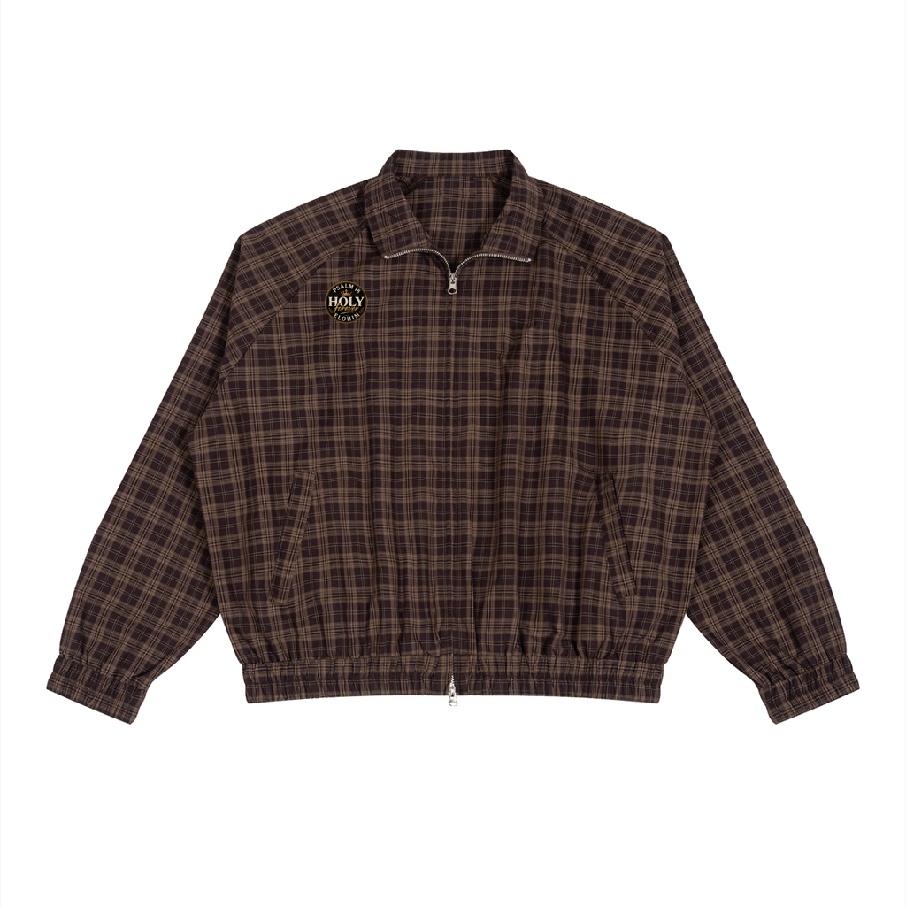 Unisex Plaid Full-Zip Track Jacket