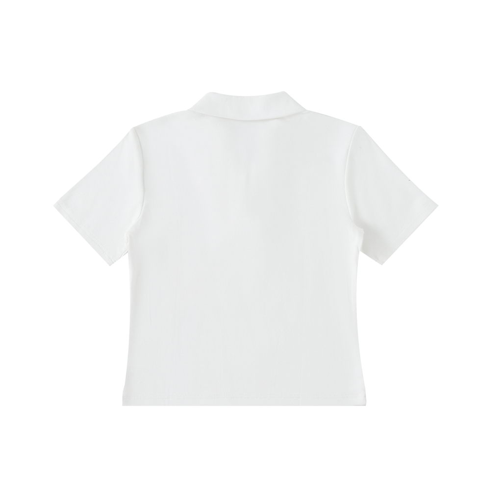 Bodycon Short Sleeve Polo Shirt