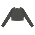 Women's Ruched Long Sleeve Crop T-Shirt