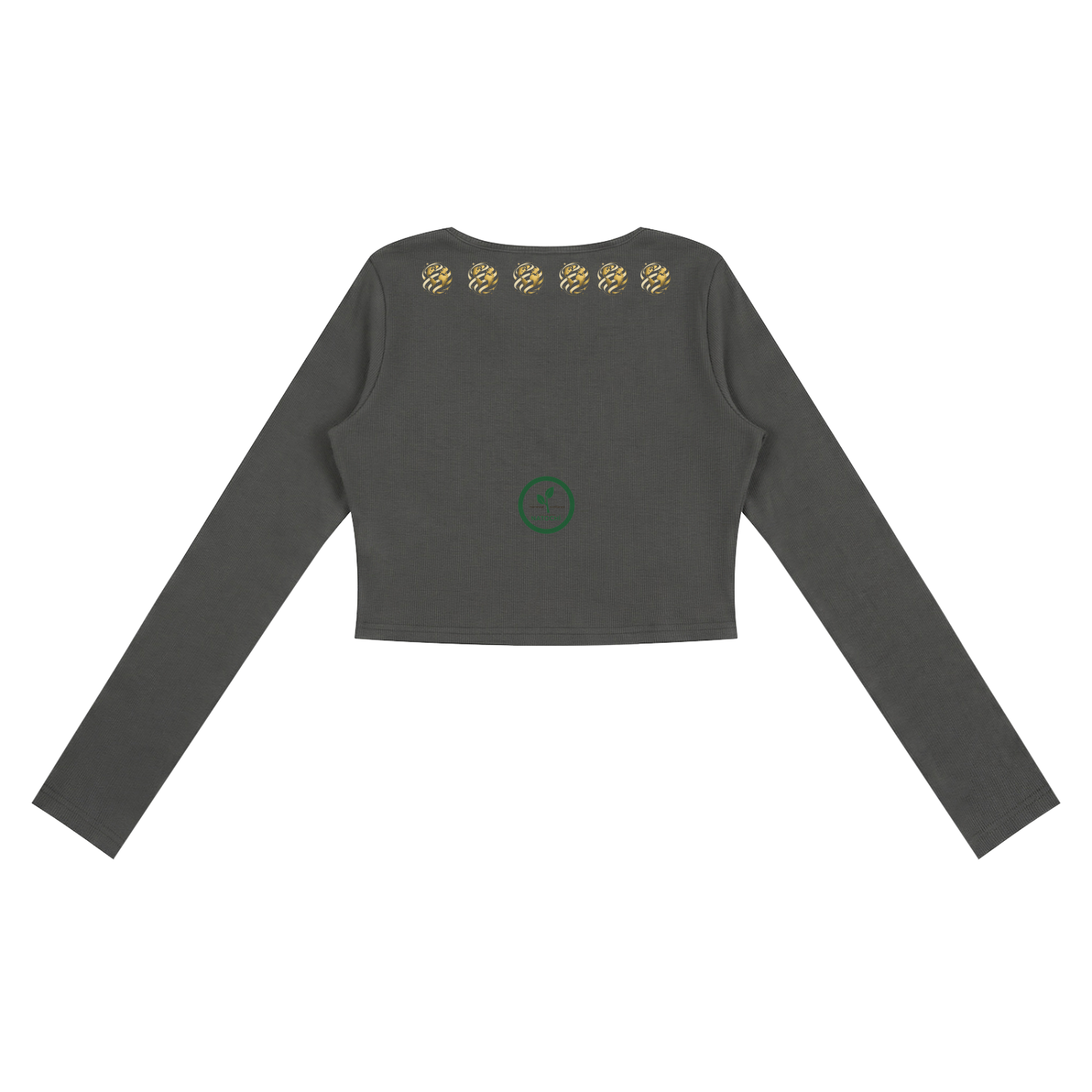 Women's Ruched Long Sleeve Crop T-Shirt
