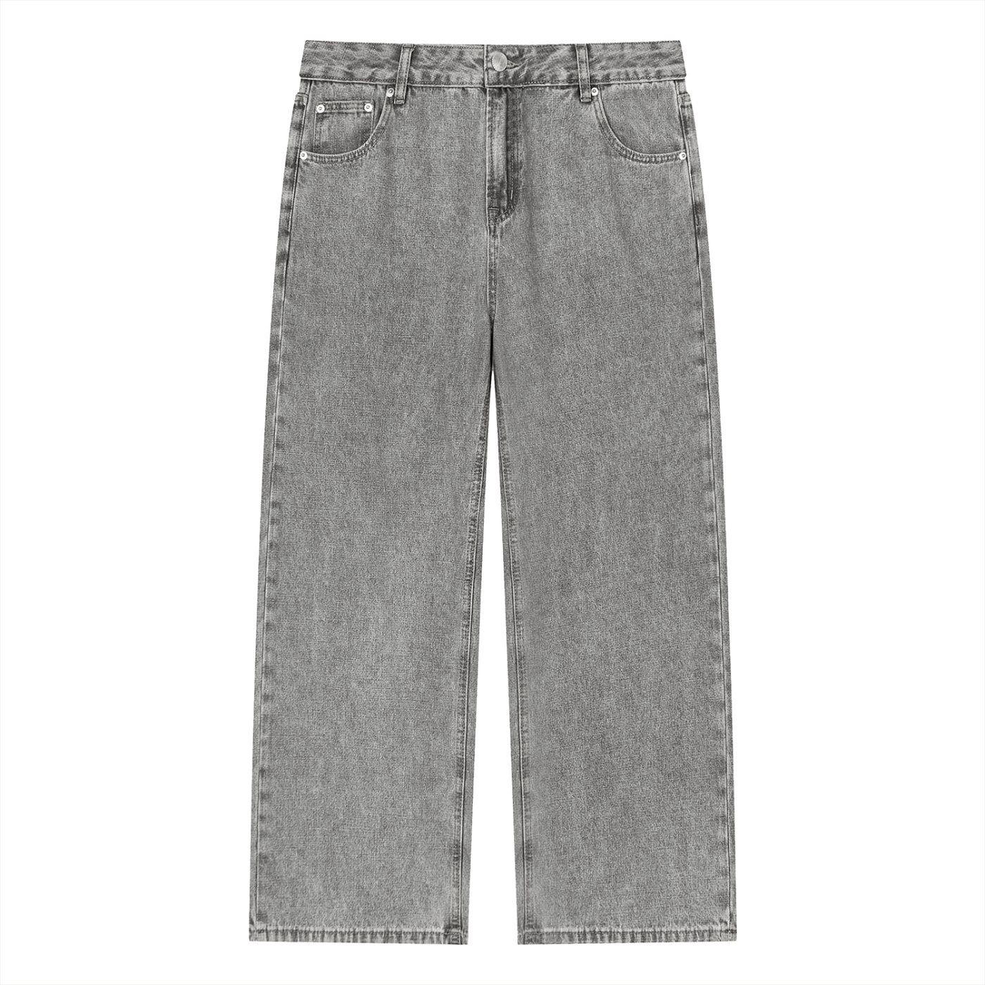 Unisex Vintage Wash Straight Leg Jeans