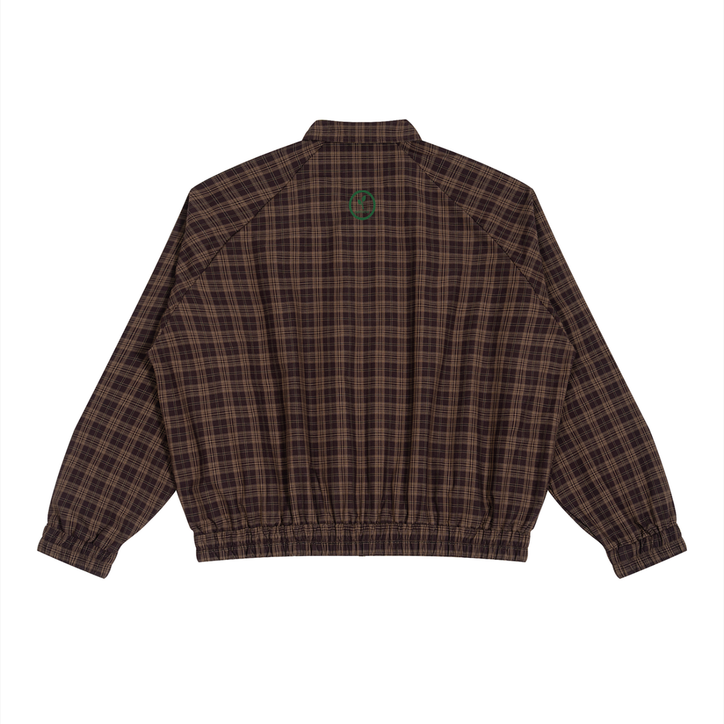 Unisex Plaid Full-Zip Track Jacket