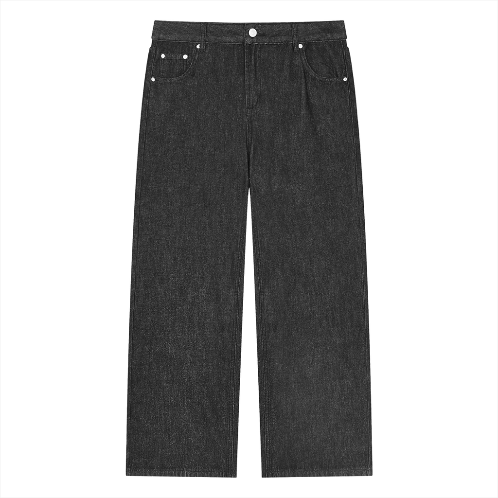 Unisex Vintage Wash Straight Leg Jeans