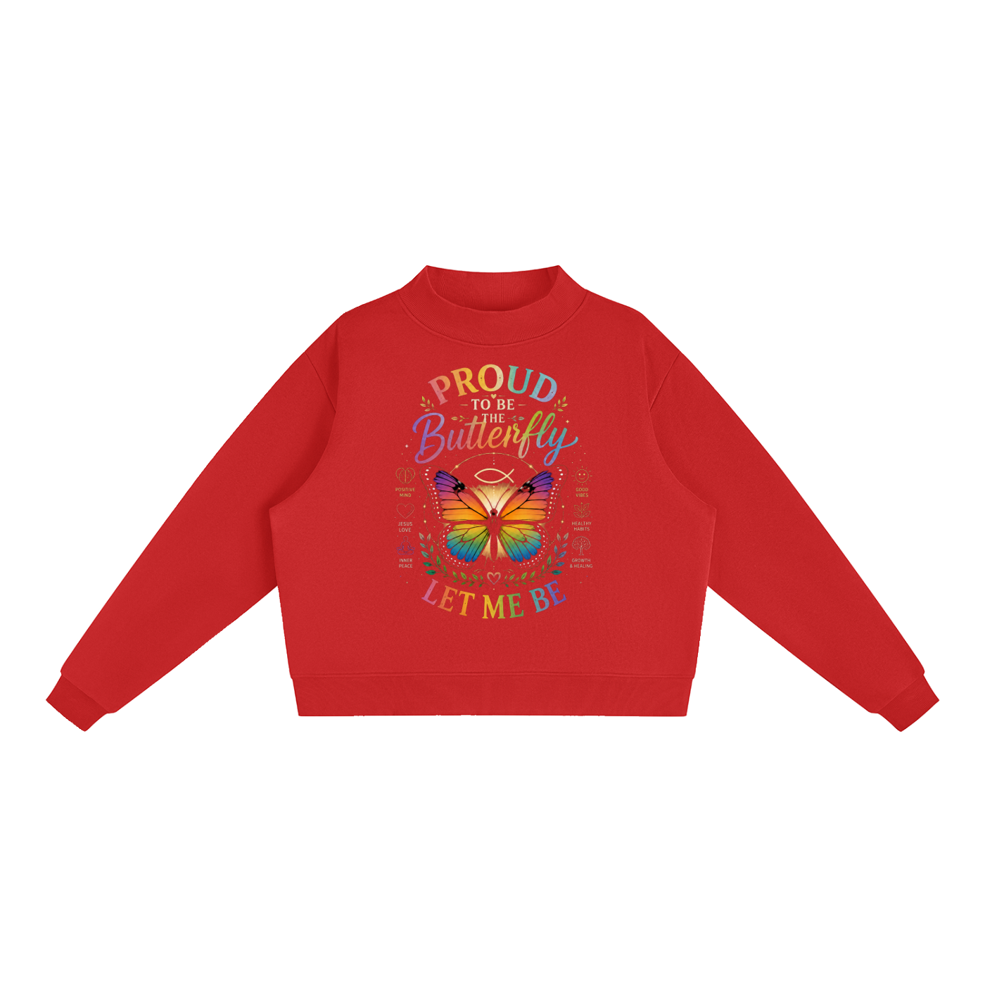Essential Fleece Mock-Neck Crew Sweatshirt