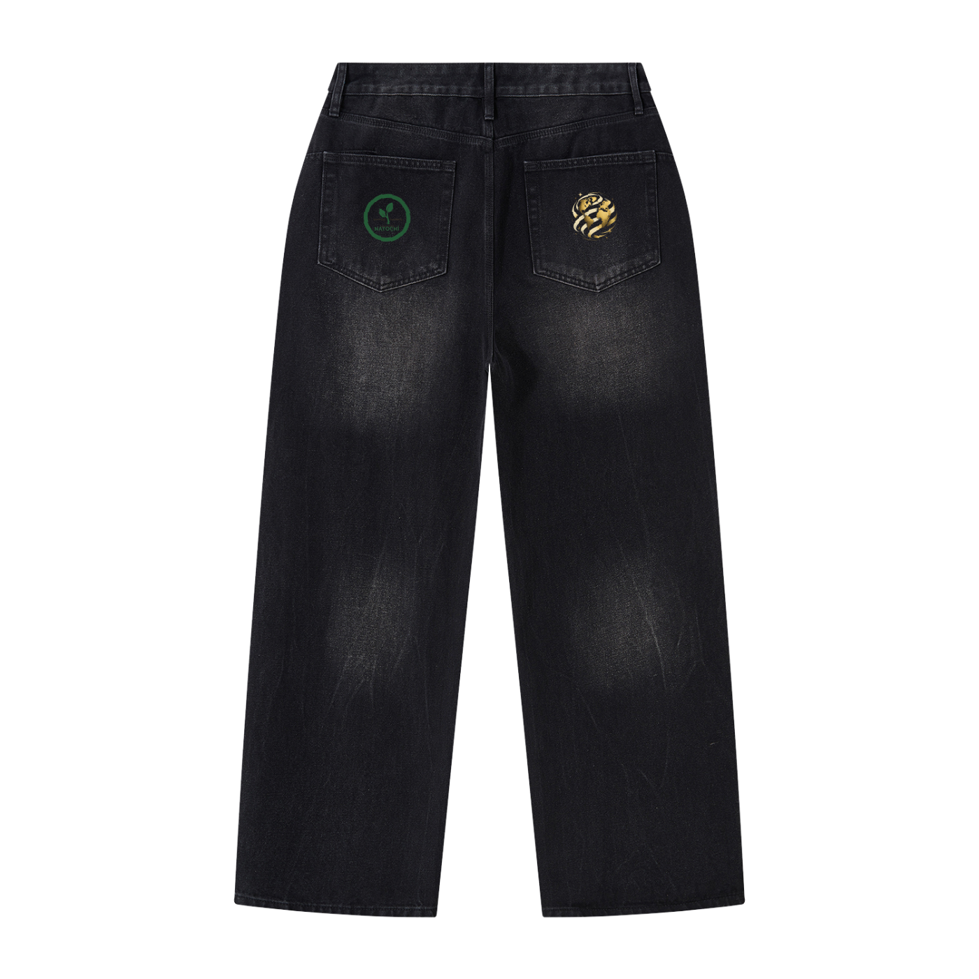 Men's Vintage Wash Wide Leg Jeans