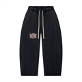 Unisex Mineral Wash Barrel Leg Pants