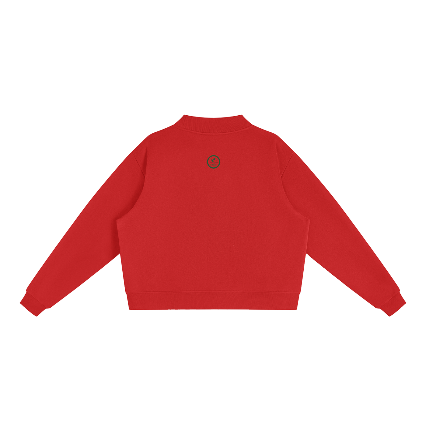 Essential Fleece Mock-Neck Crew Sweatshirt